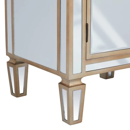 Beige Mirror Glam Cabinet, 30" X 19" X 15" 11 Beige Mirror Glam Cabinet, 30" X 19" X 15" - Image 9