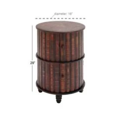 Maroon Wood Traditional Cabinet, 29" X 18" X 18" -Michaels Decor Sale D404602S 8