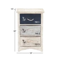 White Wood Coastal Chest, 30" X 19" X 12" -Michaels Decor Sale D404626S 5