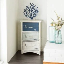 White Wood Coastal Chest, 30" X 19" X 12" -Michaels Decor Sale D404626S 6