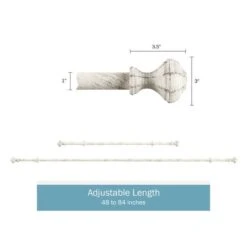 Hastings Home 48"-84" White Extendable Curtain Rod With Knob Finials -Michaels Decor Sale D404673S 2