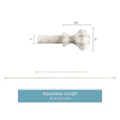 Hastings Home 66"-120" White Extendable Curtain Rod With Knob Finials -Michaels Decor Sale D404674S 2