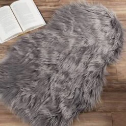 Hastings Home Faux Sheepskin Fur Rug, 2ft. X 3ft. Gray 14 Hastings Home Faux Sheepskin Fur Rug, 2ft. X 3ft. Gray -Michaels Decor Sale D404678S 2
