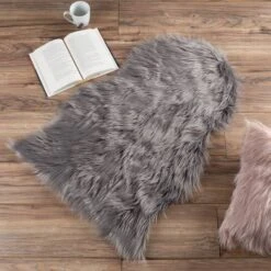 Hastings Home Faux Sheepskin Fur Rug, 2ft. X 3ft. Gray 18 Hastings Home Faux Sheepskin Fur Rug, 2ft. X 3ft. Gray -Michaels Decor Sale D404678S 6