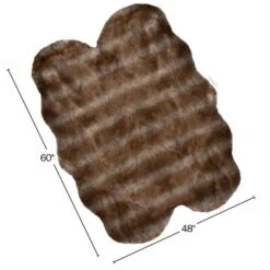 Hastings Home Brown Faux Sheepskin Fur Rug, 4ft. X 5ft. -Michaels Decor Sale D404687S 3