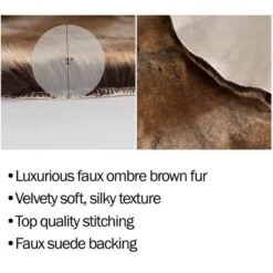 Hastings Home Brown Faux Sheepskin Fur Rug, 4ft. X 5ft. -Michaels Decor Sale D404687S 4