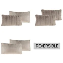 Hastings Home Gray Faux Rabbit Fur Lumbar Pillows, 2ct. -Michaels Decor Sale D404689S 4