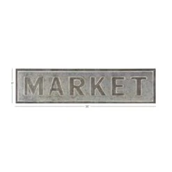Gray Metal Farmhouse Market Sign Wall Décor -Michaels Decor Sale D404862S 6