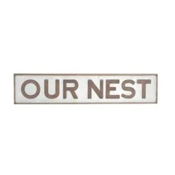 36" Gray Farmhouse Metal Wall Sign