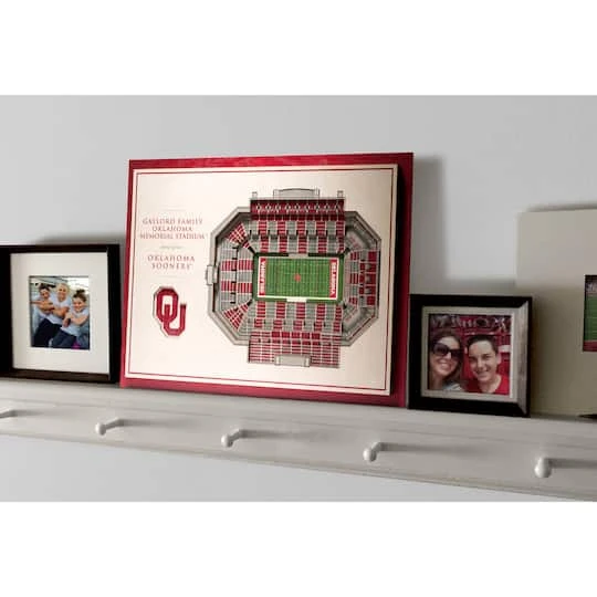 NCAA 5-Layer StadiumView Wall Art Oklahoma Sooners 6 NCAA 5-Layer StadiumView Wall Art Oklahoma Sooners - Image 4