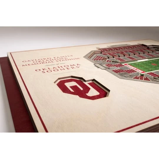NCAA 5-Layer StadiumView Wall Art Oklahoma Sooners 8 NCAA 5-Layer StadiumView Wall Art Oklahoma Sooners - Image 6