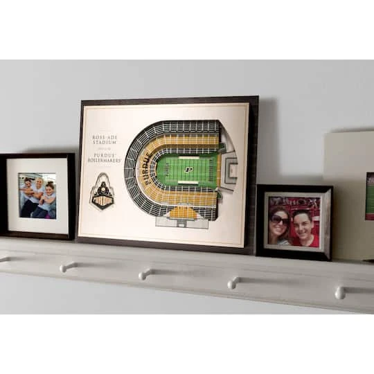 NCAA 5-Layer StadiumView Wall Art Purdue Boilermakers Ross 6 NCAA 5-Layer StadiumView Wall Art Purdue Boilermakers Ross - Image 4