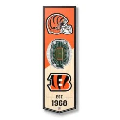 6" X 19" 3D StadiumView Banner Cincinnati Bengals -Michaels Decor Sale D407660S 1 1