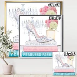 Designart - Pink Fashion High Heels III - Posh & Luxe Framed Canvas -Michaels Decor Sale D447727S 3