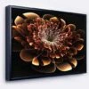 Designart - Brown Fractal Flower - Modern Floral Framed Canvas Art Print Black -Michaels Decor Sale D448609S 1