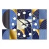 Designart Retro Luxury Waves In Gold & Blue IV Mid-Century Modern Multipanel Wall Clock -Michaels Decor Sale D451466S 1