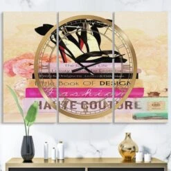 Designart Fashionista Reads 3 Panel Oversized Wall Clock -Michaels Decor Sale D451890S 2