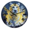 Designart Tiger Spirit In Blue And Gold Oversized Fashion Wall Clock 2 Designart Tiger Spirit In Blue And Gold Oversized Fashion Wall Clock -Michaels Decor Sale D451909S 1