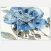 Designart Indigold Watercolor Flower I Traditional 3 Panel Wall Clock -Michaels Decor Sale D452444S 1