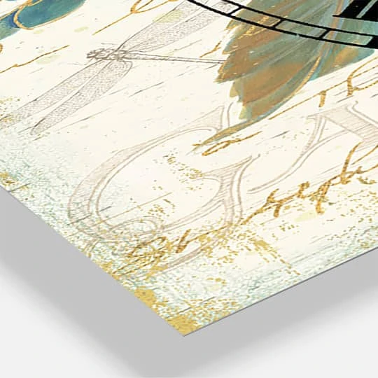 Designart 'Butterfly Blue Garden I Traditional Multipanel Wall Clock 6 Designart 'Butterfly Blue Garden I Traditional Multipanel Wall Clock - Image 4