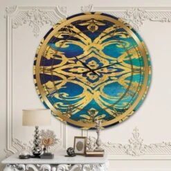 Designart Metallic Glam Indigo Form I Glam Wall Clock -Michaels Decor Sale D452502S 2