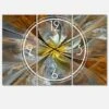 Designart Symmetrical Yellow Fractal Flower Multipanel Wall Clock -Michaels Decor Sale D452916S 1