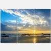 Designart - Beautiful Sunrise And Seashore - Large Seashore Canvas Wall Art -Michaels Decor Sale D463664S 1