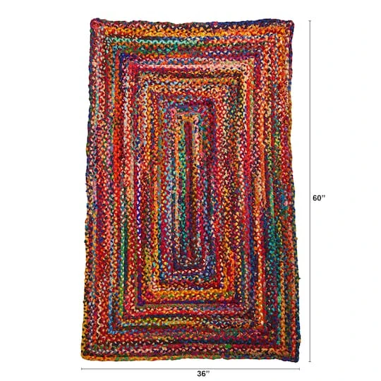 5ft. X 3ft. Handmade Braided Cape Cod Coastal Jute Rug 5 5ft. X 3ft. Handmade Braided Cape Cod Coastal Jute Rug - Image 3