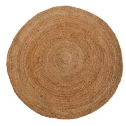 4ft. X 4ft. Hand Braided Boho Jute Round Rug