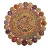 4ft. X 4ft. Hand Braided Colorful Chindi Jute Mandala Round Rug -Michaels Decor Sale D478704S 1