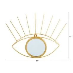 17" Gold Metal Glam Eye Wall Decor Accent Mirror -Michaels Decor Sale D478763S 2