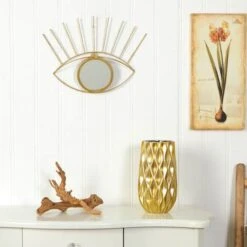17" Gold Metal Glam Eye Wall Decor Accent Mirror -Michaels Decor Sale D478763S 3