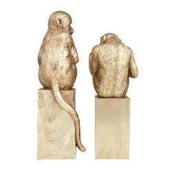Set Of 2 Gold Resin Glam Sculpture, 18" X 7" X 6" 15 Set Of 2 Gold Resin Glam Sculpture, 18" X 7" X 6" -Michaels Decor Sale D488638S 5