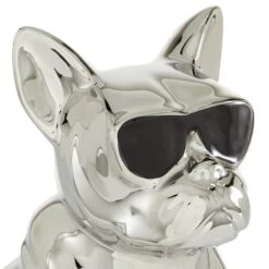 CosmoLiving By Cosmopolitan Silver Ceramic Glam Sculpture, Dog 12" X 6" X 10" -Michaels Decor Sale D488646S 4