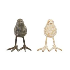 Set Of 2 Gold Metal Farmhouse Bird Sculpture, 5" X 6" -Michaels Decor Sale D488729S 2