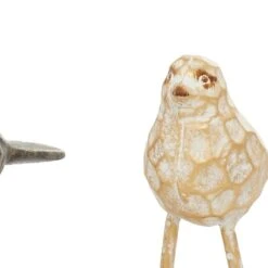 Set Of 2 Gold Metal Farmhouse Bird Sculpture, 5" X 6" -Michaels Decor Sale D488729S 4