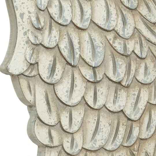 40" White Wood Vintage Wings Wall Décor Set 6 40" White Wood Vintage Wings Wall Décor Set - Image 4
