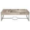 Silver Stainless Steel Contemporary Bench, 17' X 48" X 18" -Michaels Decor Sale D489308S 1