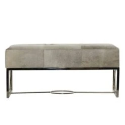 Silver Stainless Steel Contemporary Bench, 17' X 48" X 18" 19 Silver Stainless Steel Contemporary Bench, 17' X 48" X 18" -Michaels Decor Sale D489308S 7