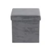 17" Modern Fabric Storage Stool Gray -Michaels Decor Sale D489318S 1