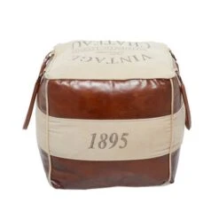 Brown Canvas Rustic Stool, 19" X 21" X 20" 27 Brown Canvas Rustic Stool, 19" X 21" X 20" -Michaels Decor Sale D489320S 11