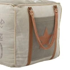 Grey Canvas Rustic Stool, 19" X 21" X 21" -Michaels Decor Sale D489334S 10