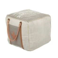 Grey Canvas Rustic Stool, 19" X 21" X 21" -Michaels Decor Sale D489334S 5