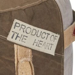 Brown Canvas And Leather Rustic Pouf, 19" X 17" X 17" 18 Brown Canvas And Leather Rustic Pouf, 19" X 17" X 17" -Michaels Decor Sale D489336S 5