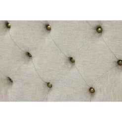 Beige Wood And Linen Vintage Ottoman, 19" X 28" X 19" -Michaels Decor Sale D489344S 4