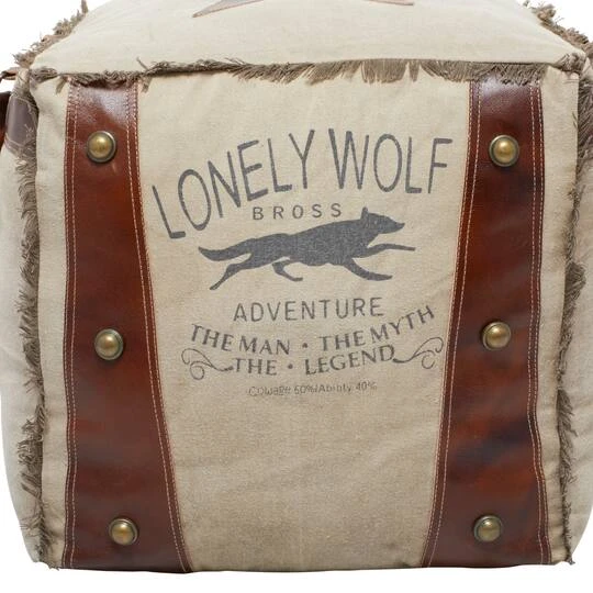 Brown Canvas Rustic Stool, 19" X 20" X 20" 12 Brown Canvas Rustic Stool, 19" X 20" X 20" - Image 10