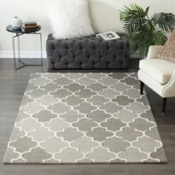 Gray Wool Modern Hand Hooked Rug, 5ft. X 8ft. -Michaels Decor Sale D491335S 7