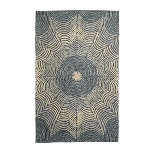 Light Gray Wool Contemporary Hand Hooked Rug, 5ft. X 8ft. 4 Light Gray Wool Contemporary Hand Hooked Rug, 5ft. X 8ft. - Image 2