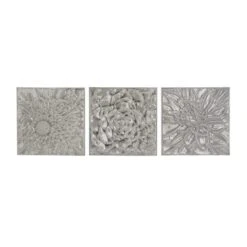 Gray Metal Floral Contemporary Wall Décor Set -Michaels Decor Sale D491707S 1 1