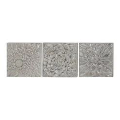 Gray Metal Floral Contemporary Wall Décor Set -Michaels Decor Sale D491707S 2